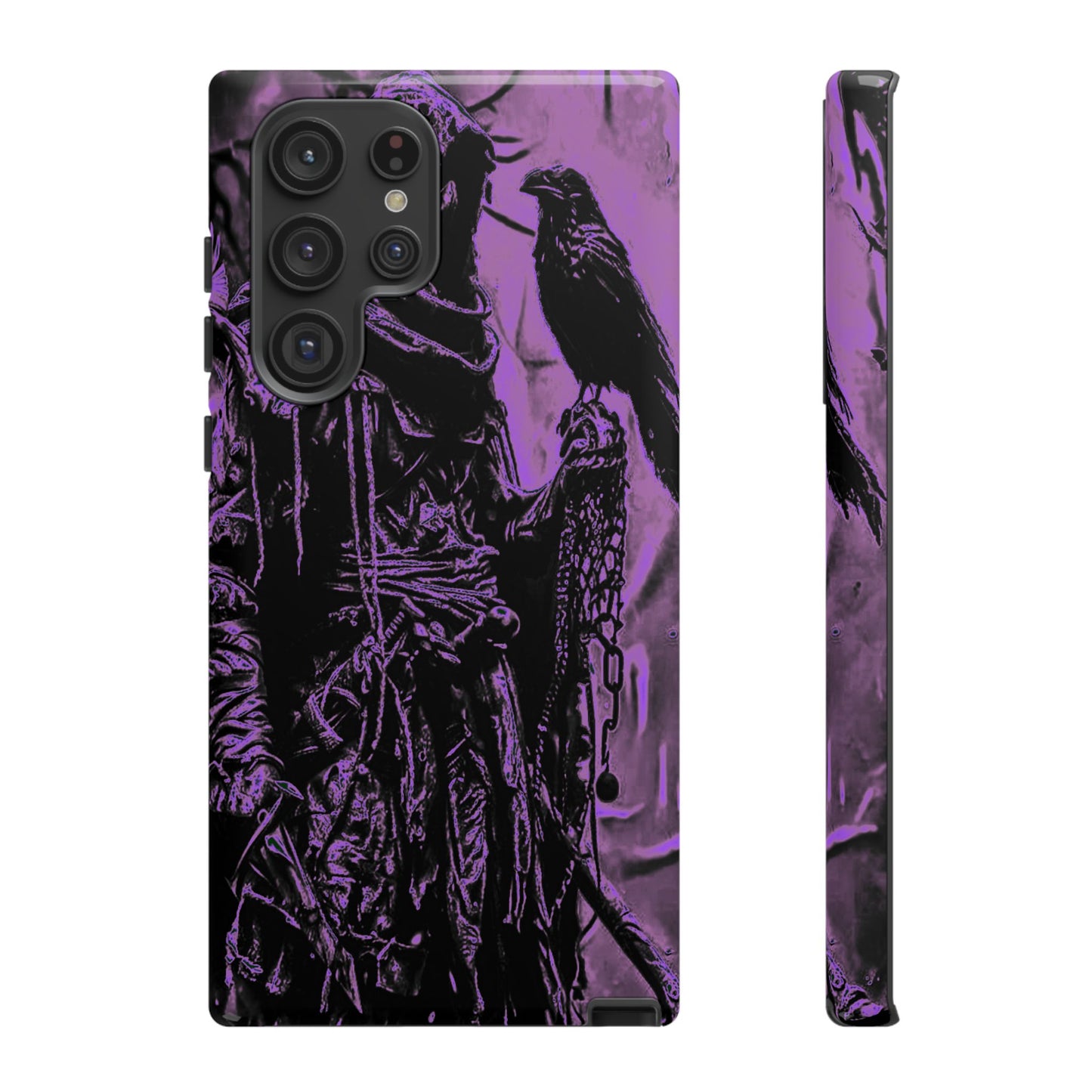 Hooded Figure With Raven Tough Phone Case