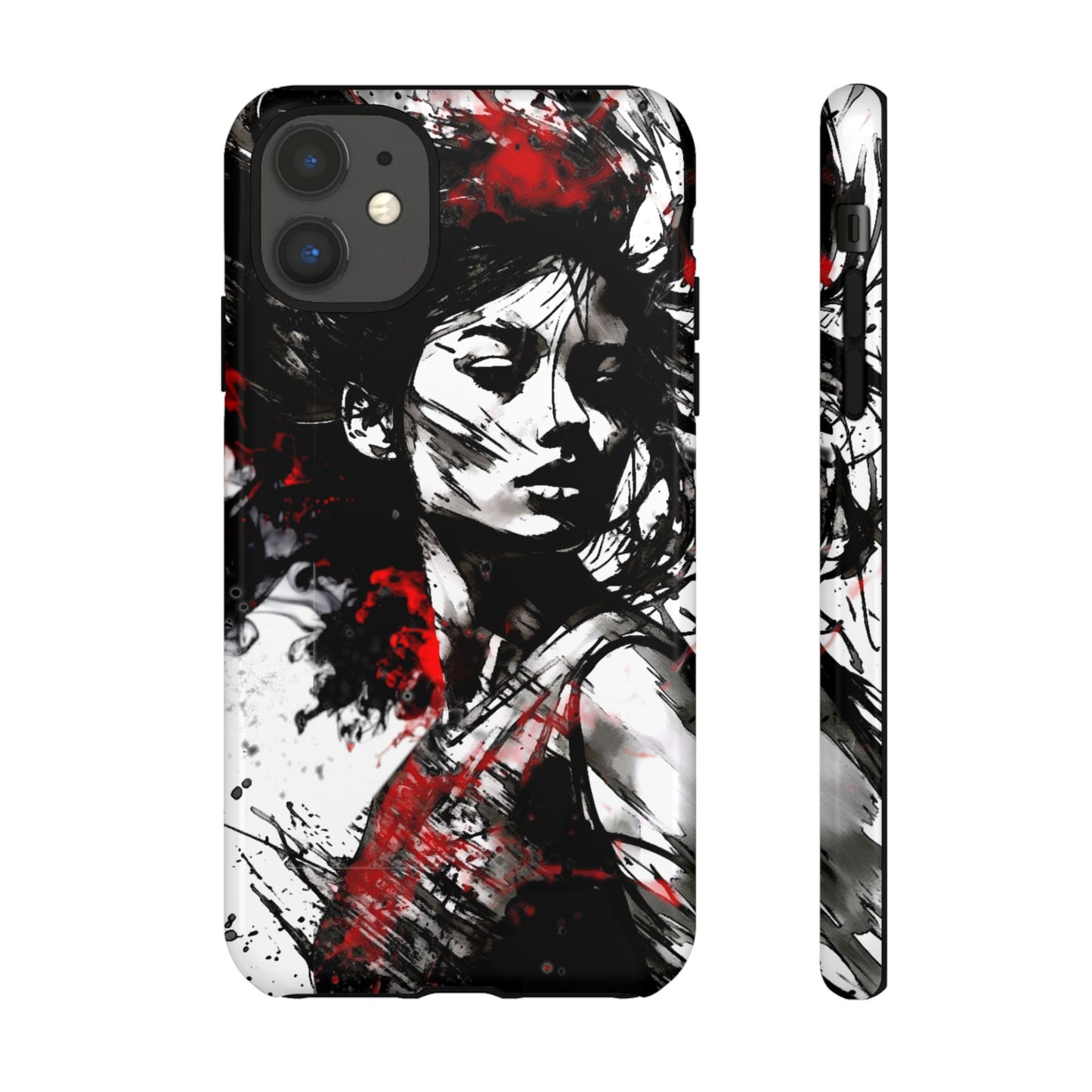 Paint Splatter Girl Tough Phone Case