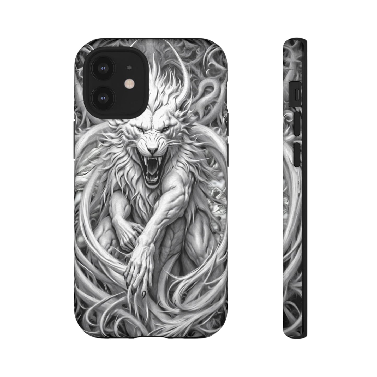 White Lion Beast Tough Phone Case