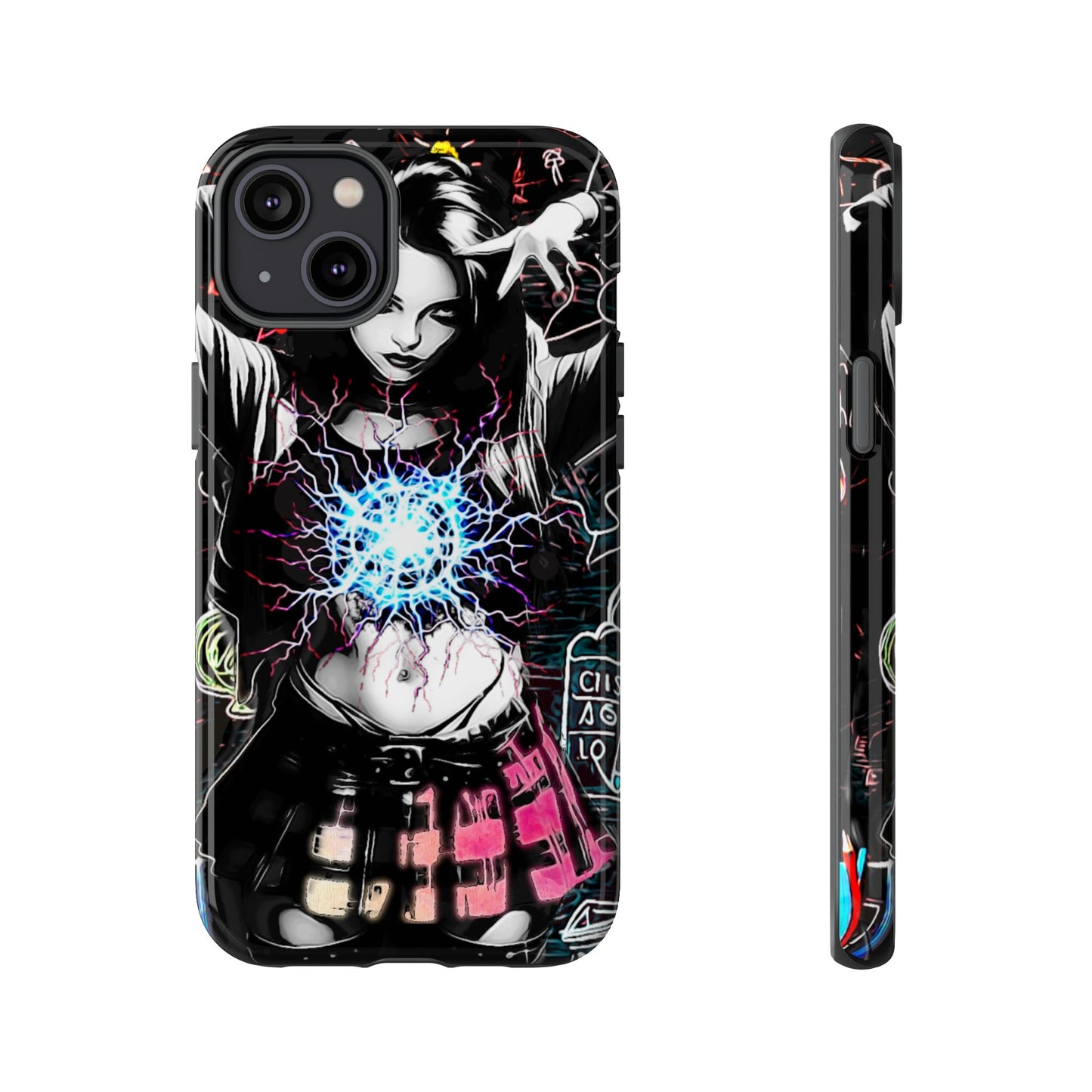 School Girl Lightning Orb Tough Phone Case