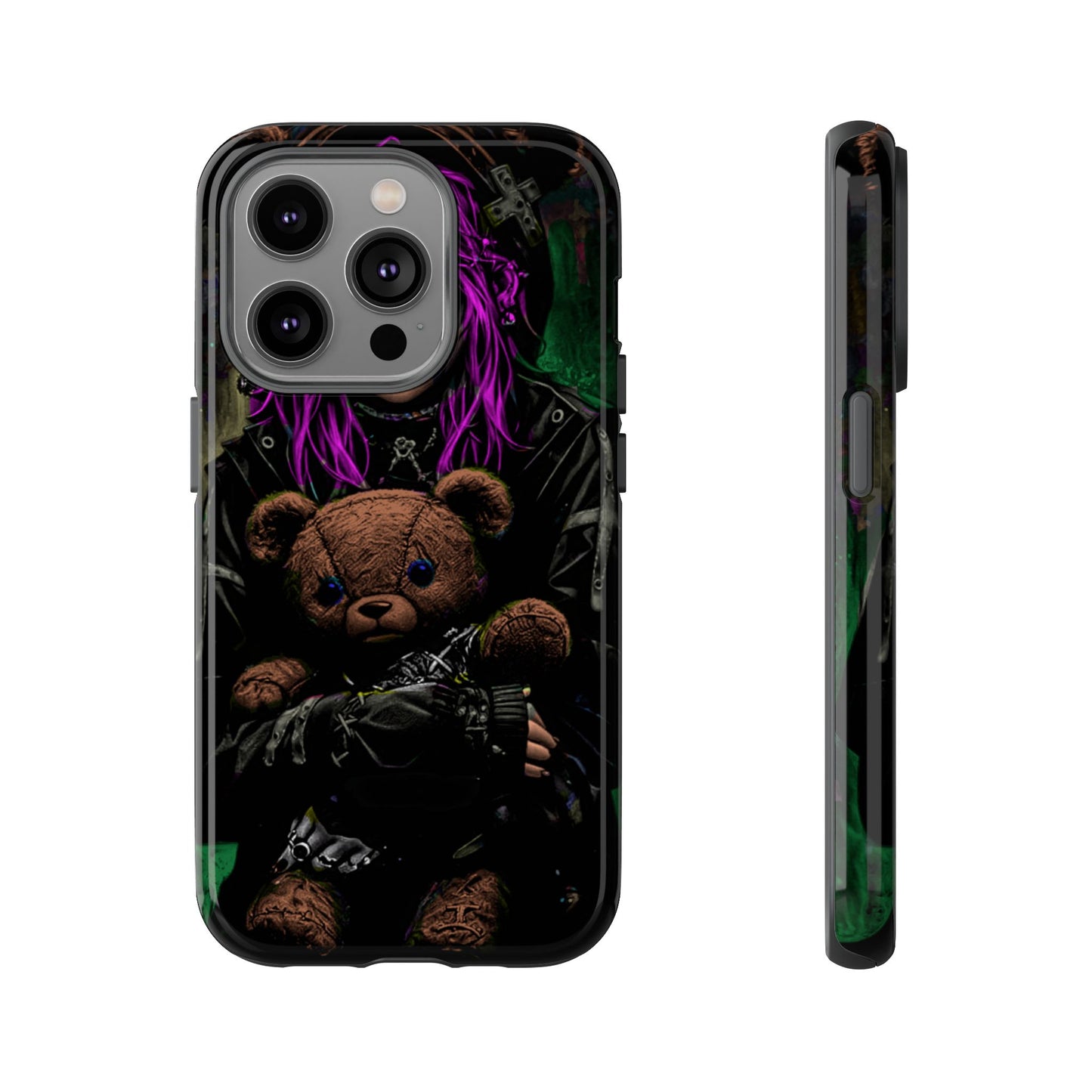 Girl And Teddy Tough Phone Case