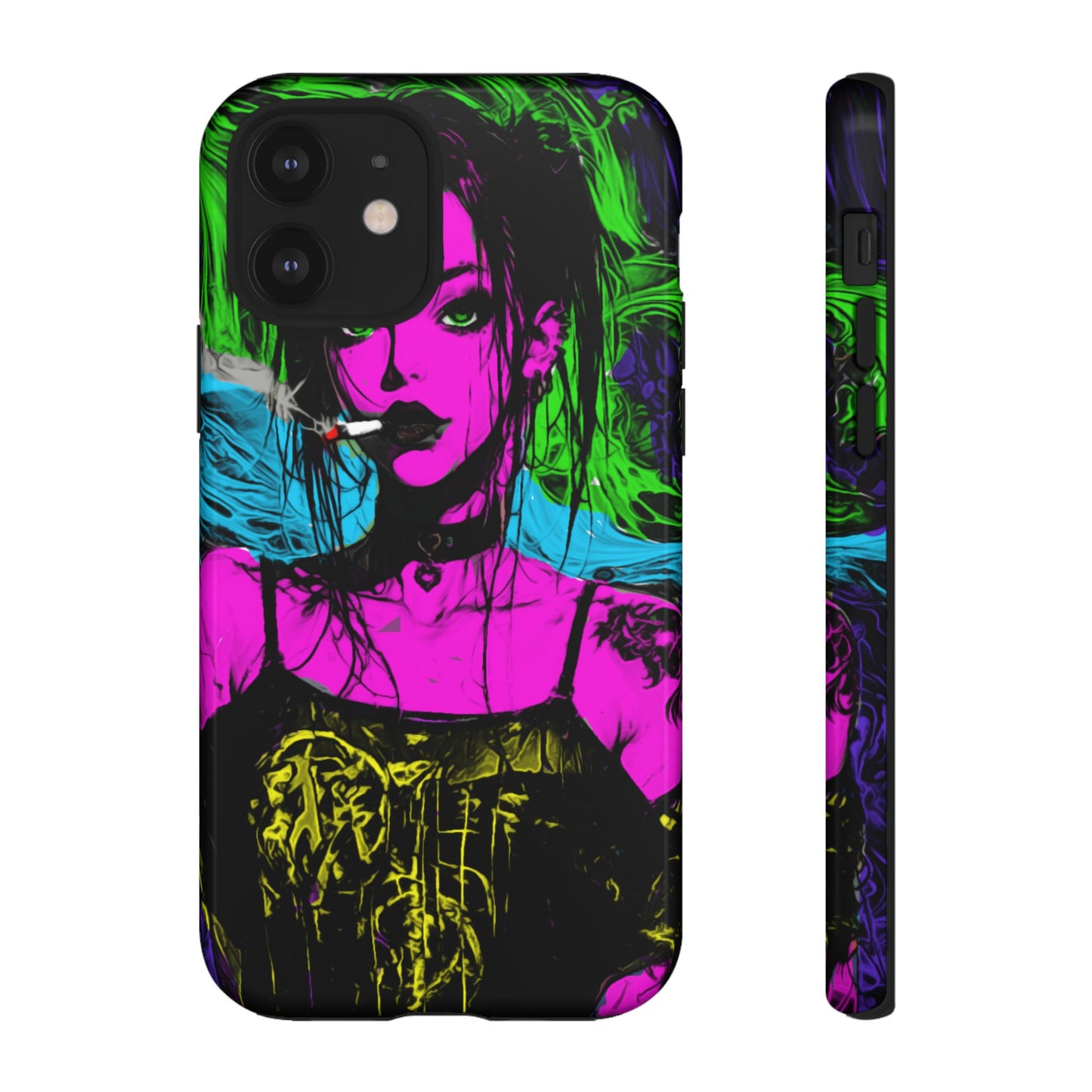 Smoking Girl Tough Phone Case