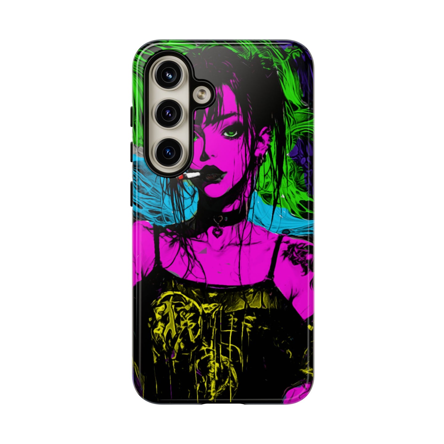 Smoking Girl Tough Phone Case