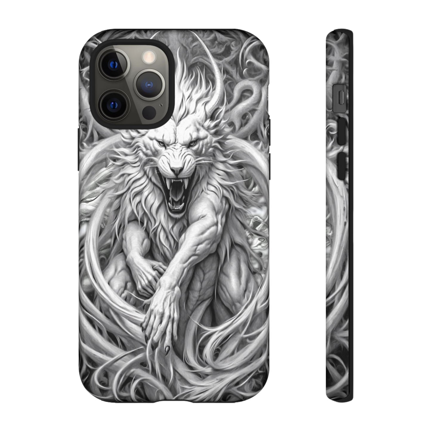 White Lion Beast Tough Phone Case