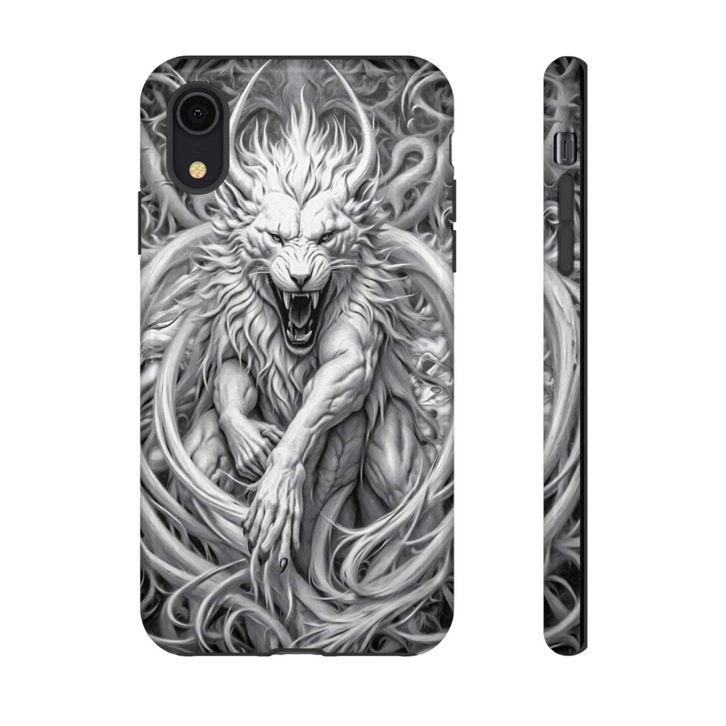 White Lion Beast Tough Phone Case