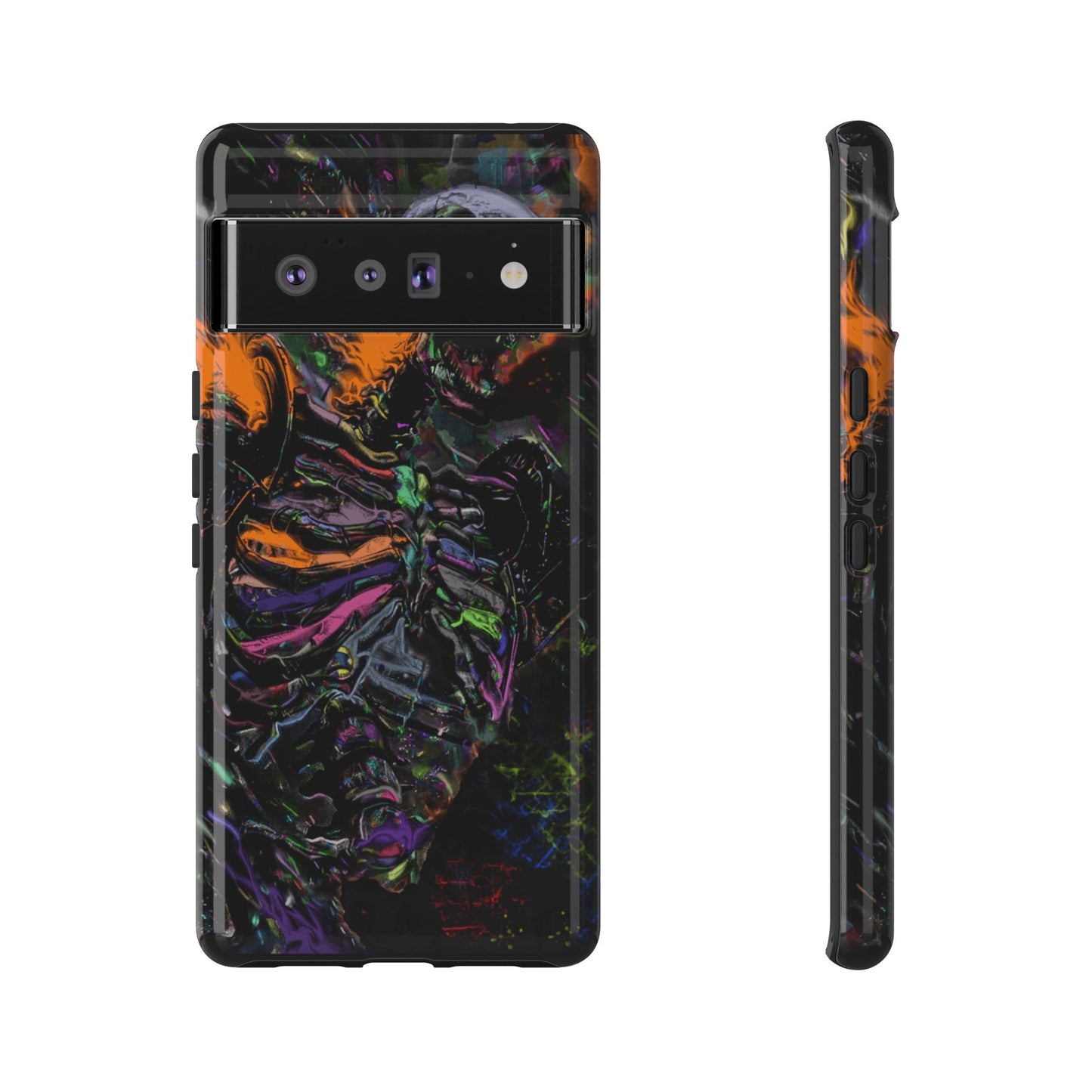 Flaming Skeleton Tough Phone Case