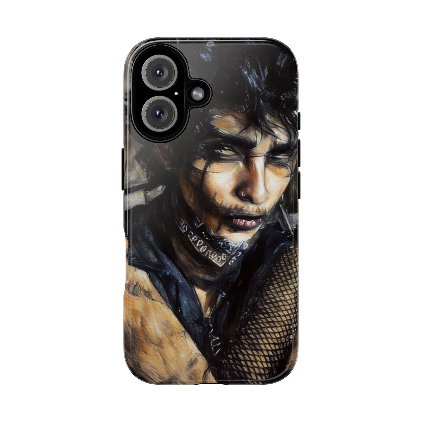 Serene Goth Boy Tough Phone Case