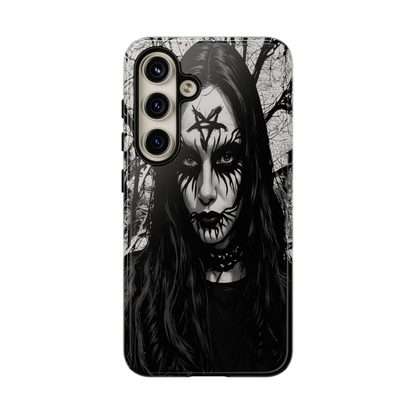 Black Metal Face Tough Phone Case