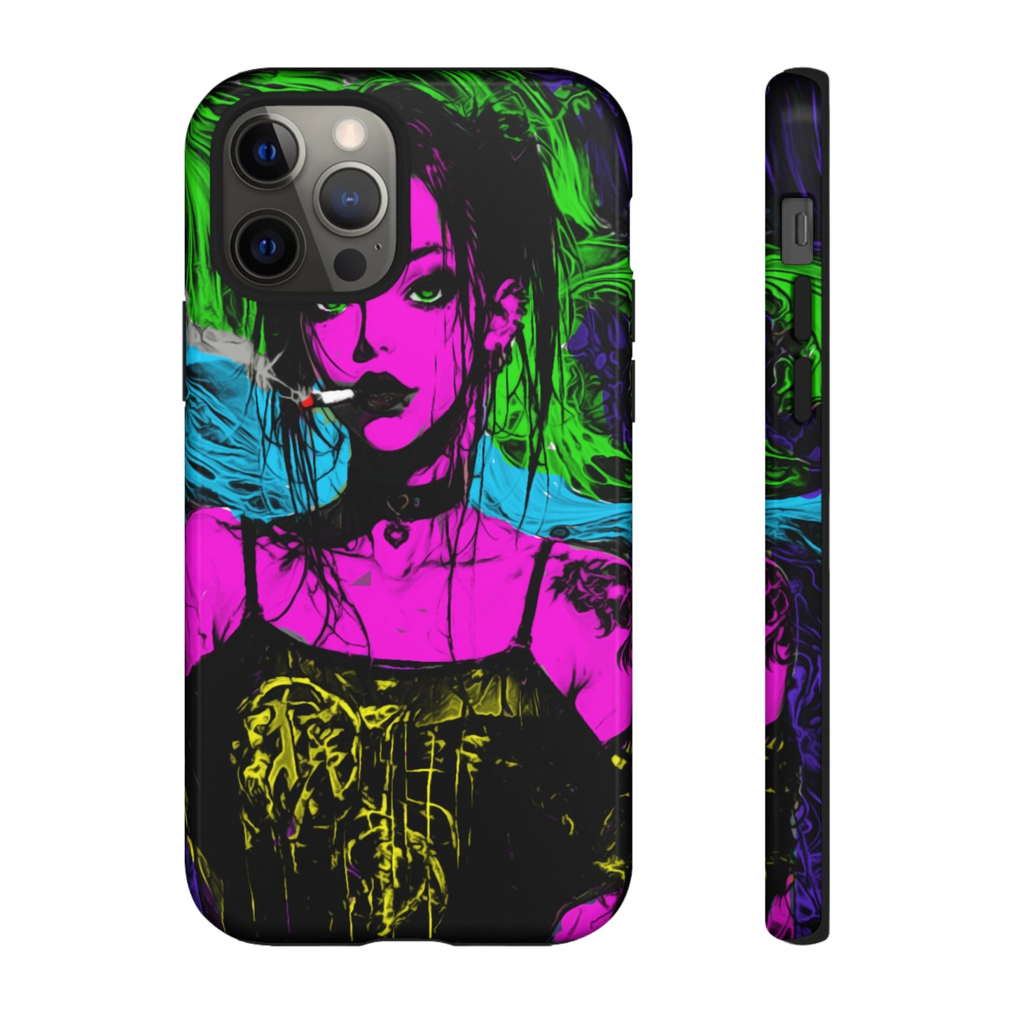 Smoking Girl Tough Phone Case