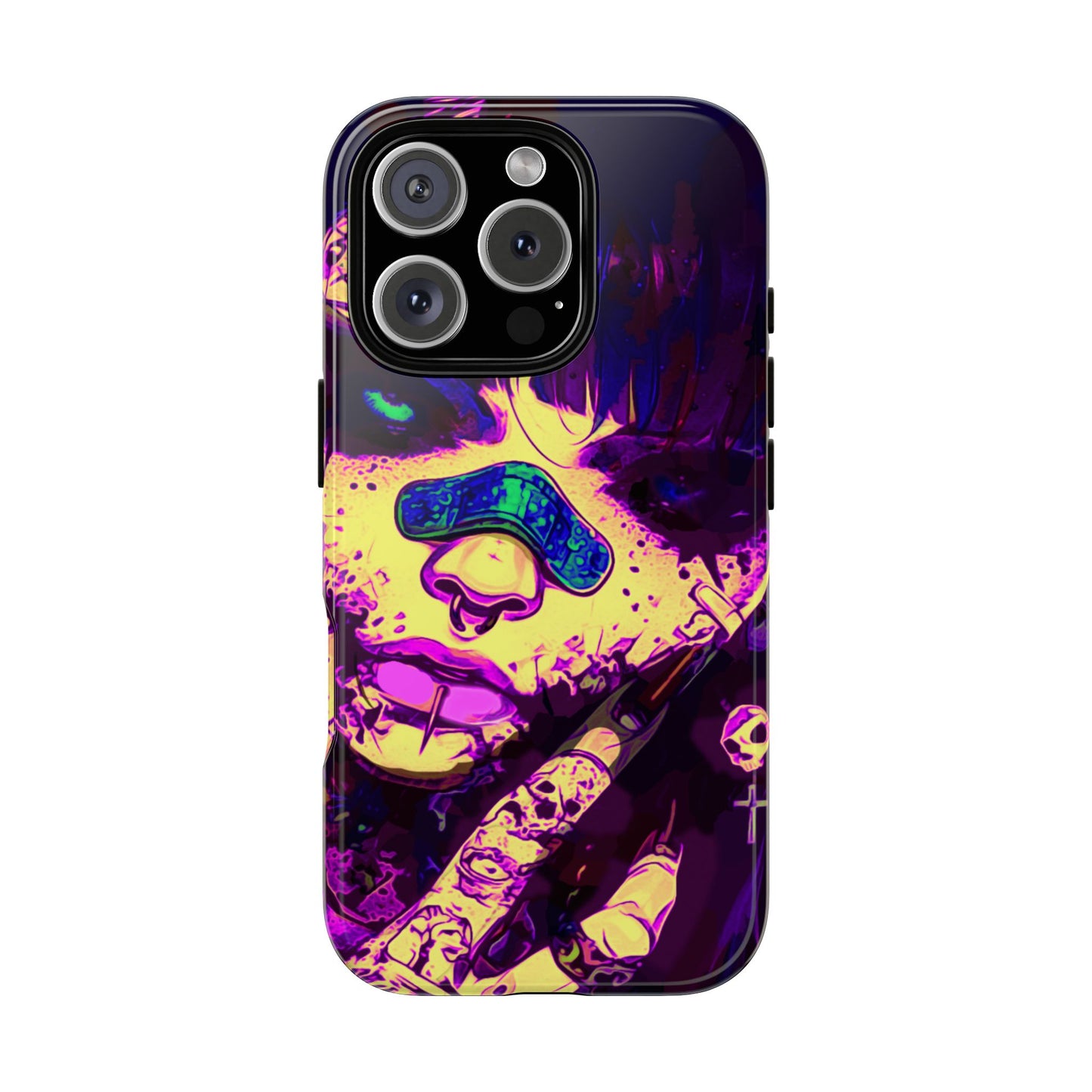 Punk Bandaid Girl Tough Phone Case