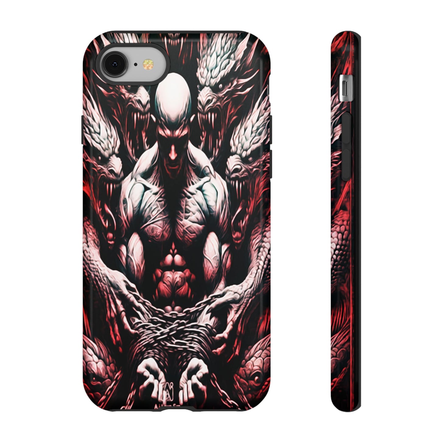 Chained Man With Dragons Tough Phone Case