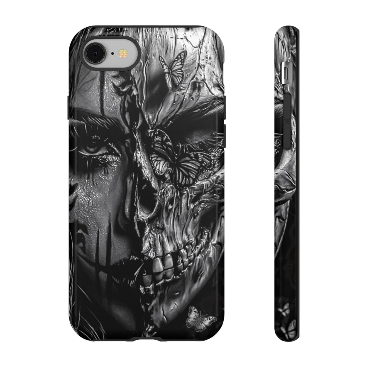 Half Skull Face Tough Phone Case