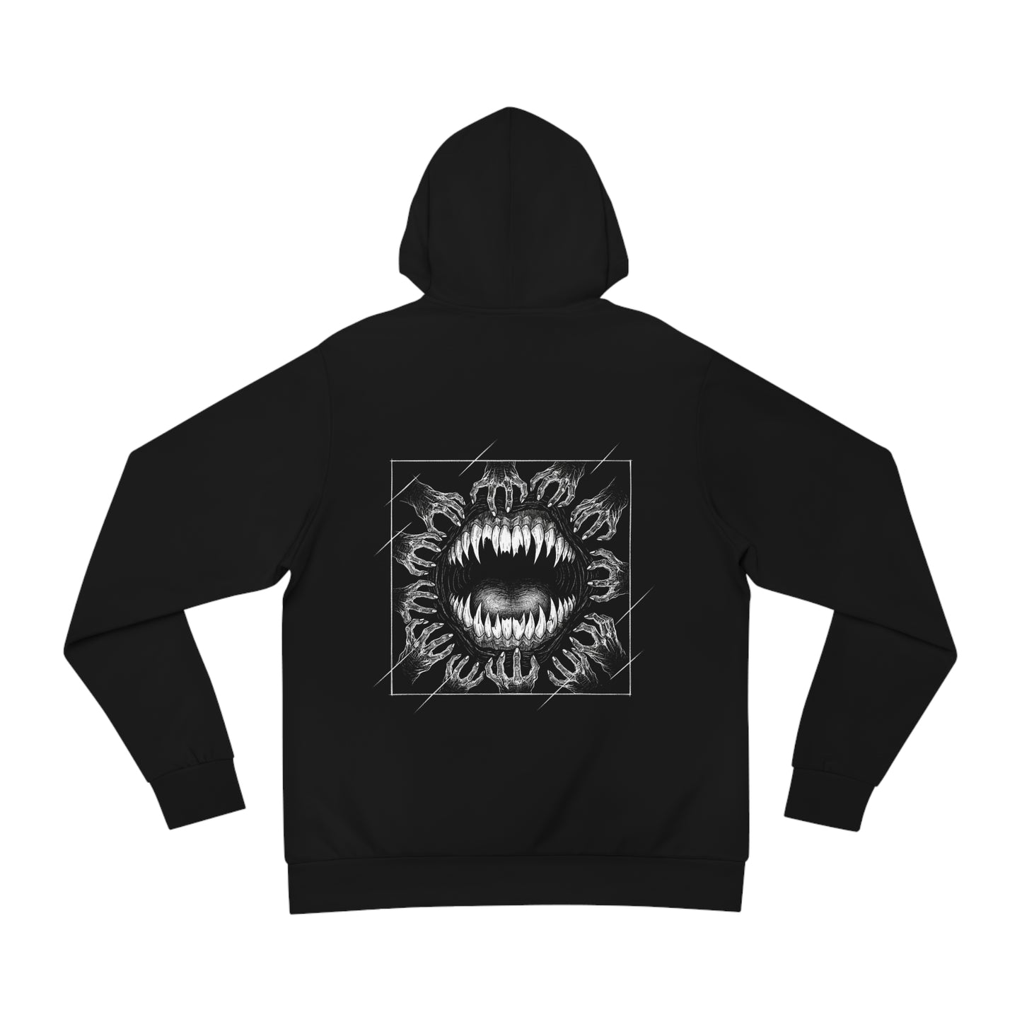 The Mouth With Hands Hoodie (Logo Front/Artwork Back)