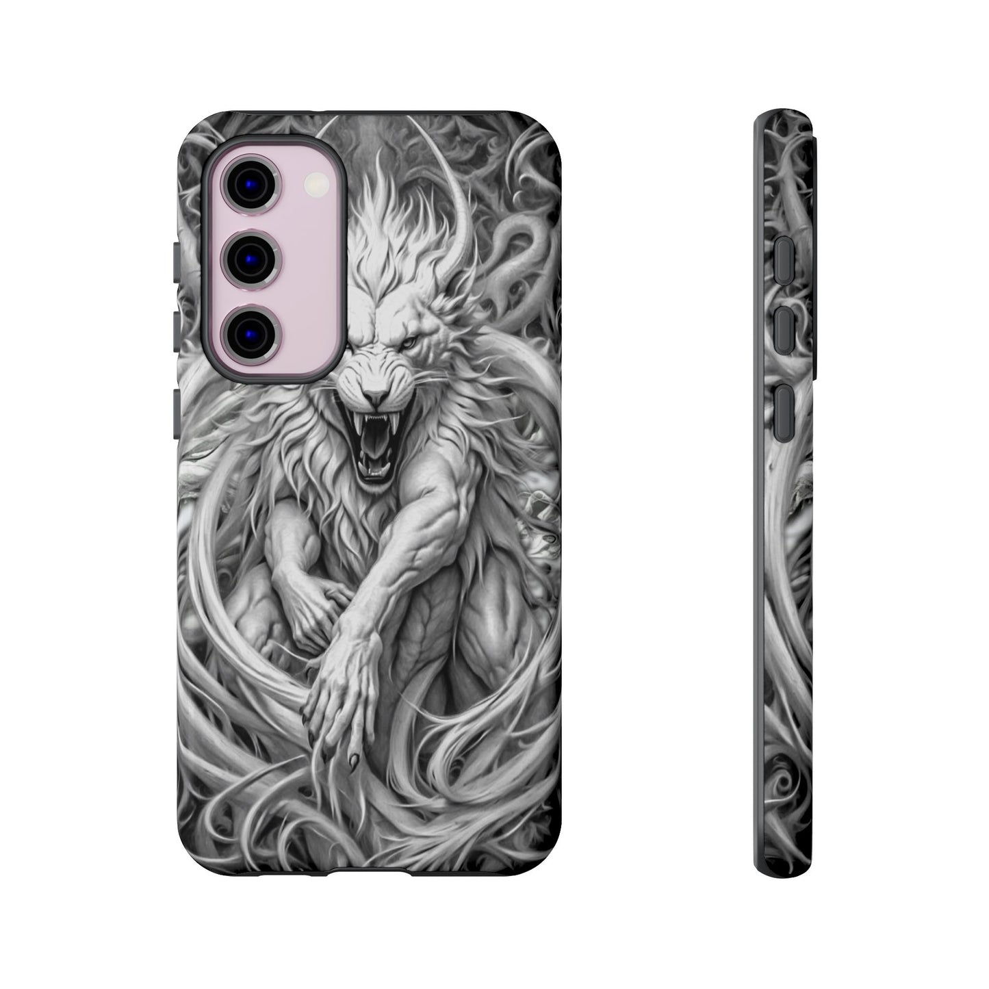 White Lion Beast Tough Phone Case