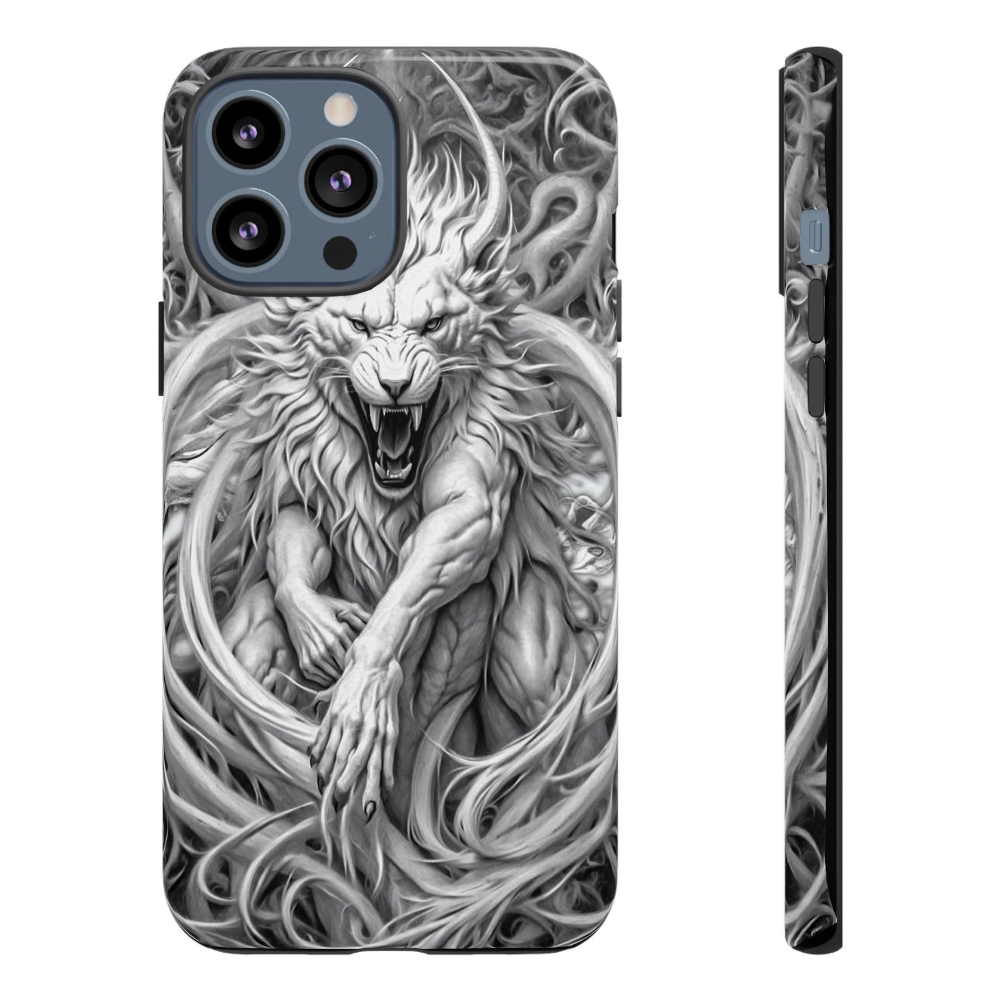 White Lion Beast Tough Phone Case