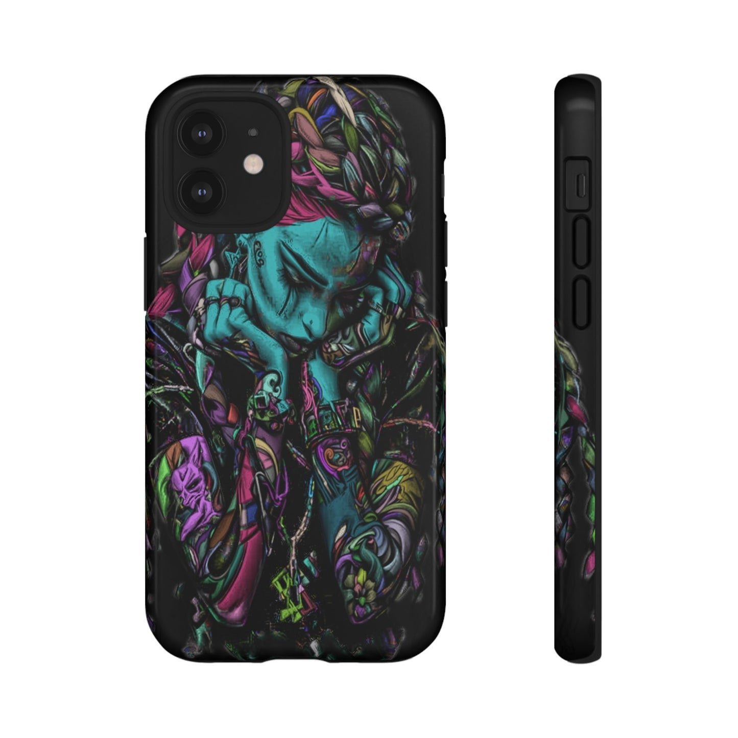 Girl With Braides Tough Phone Case