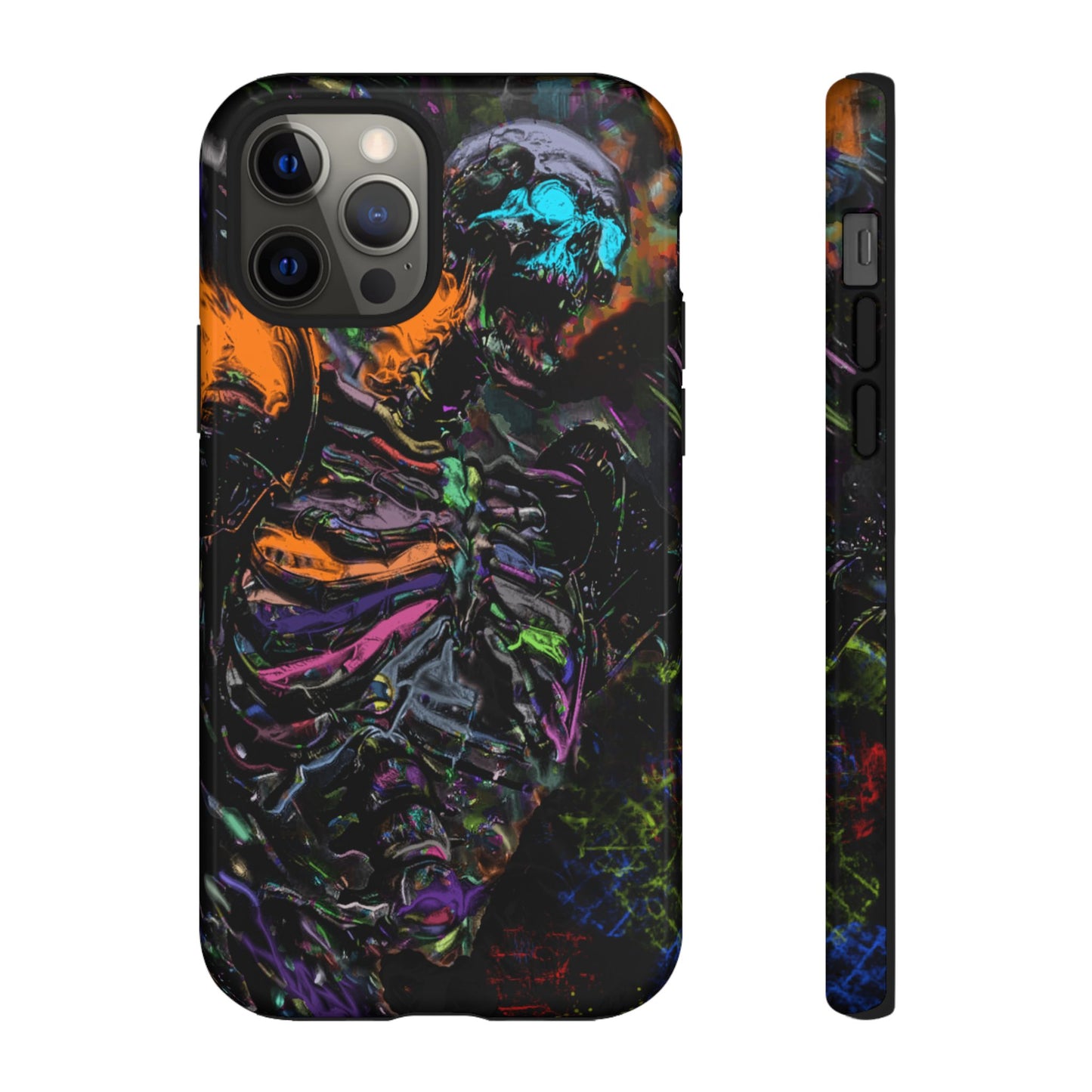 Flaming Skeleton Tough Phone Case