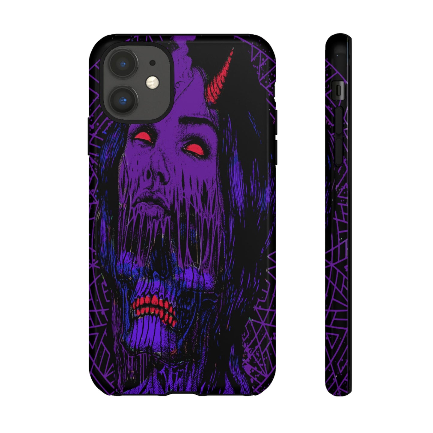 Melting Devil Girl Face Tough Phone Case