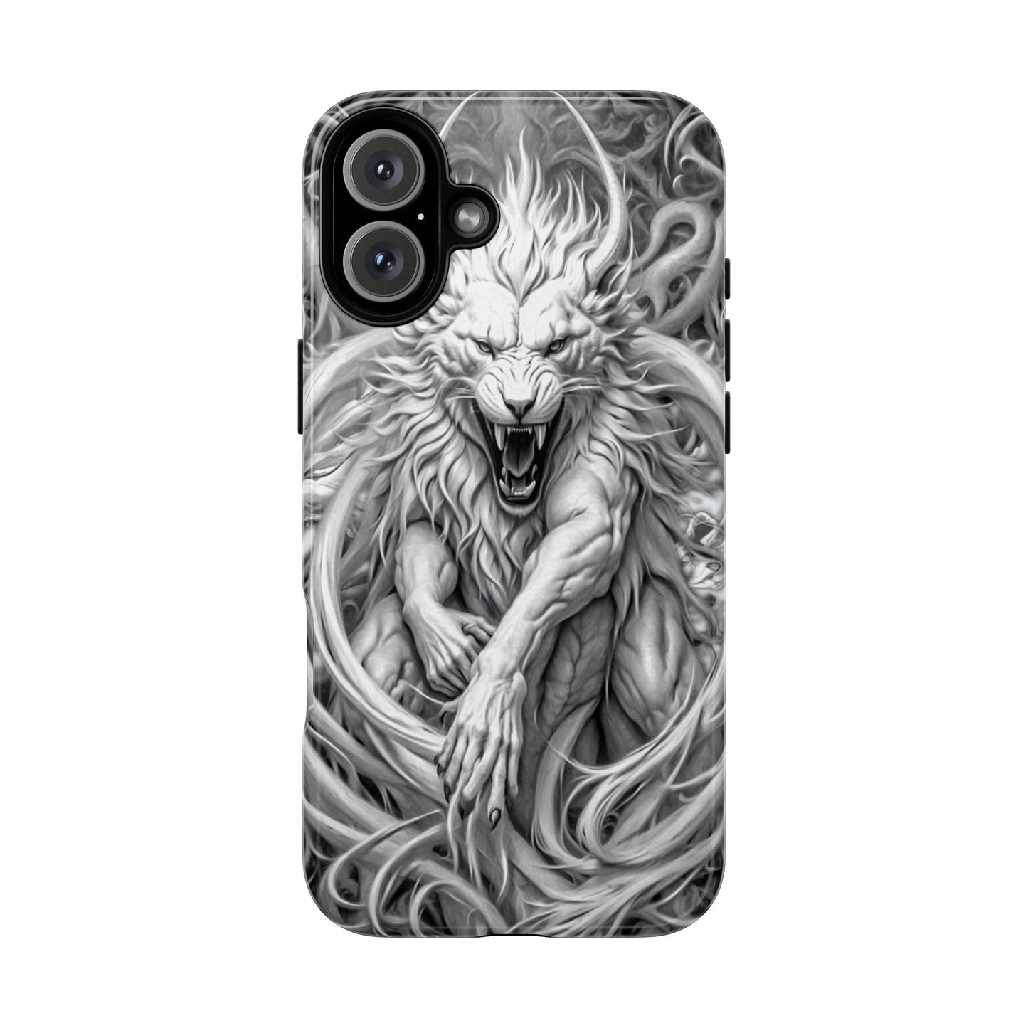 White Lion Beast Tough Phone Case