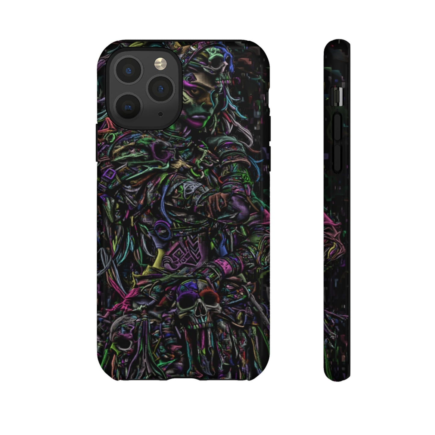 Girl With Skulls Tough Phone Case