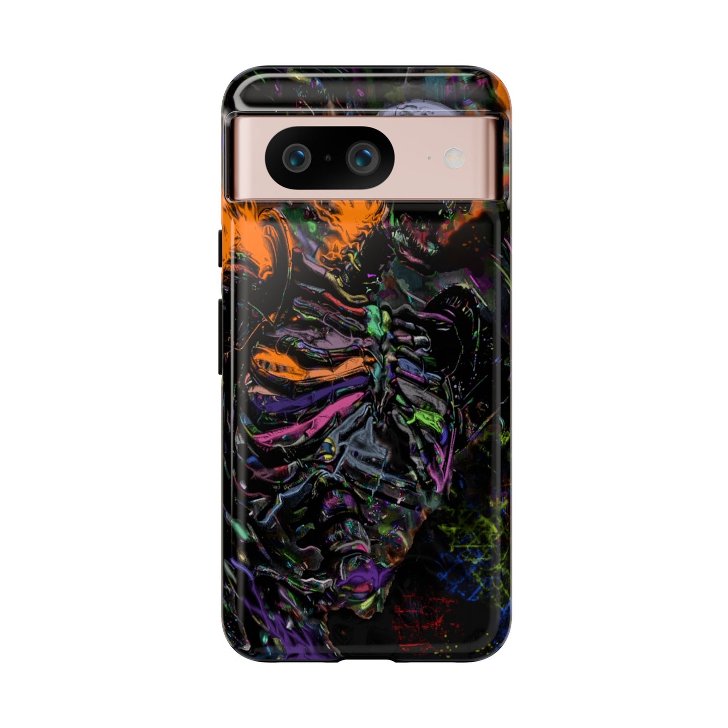 Flaming Skeleton Tough Phone Case