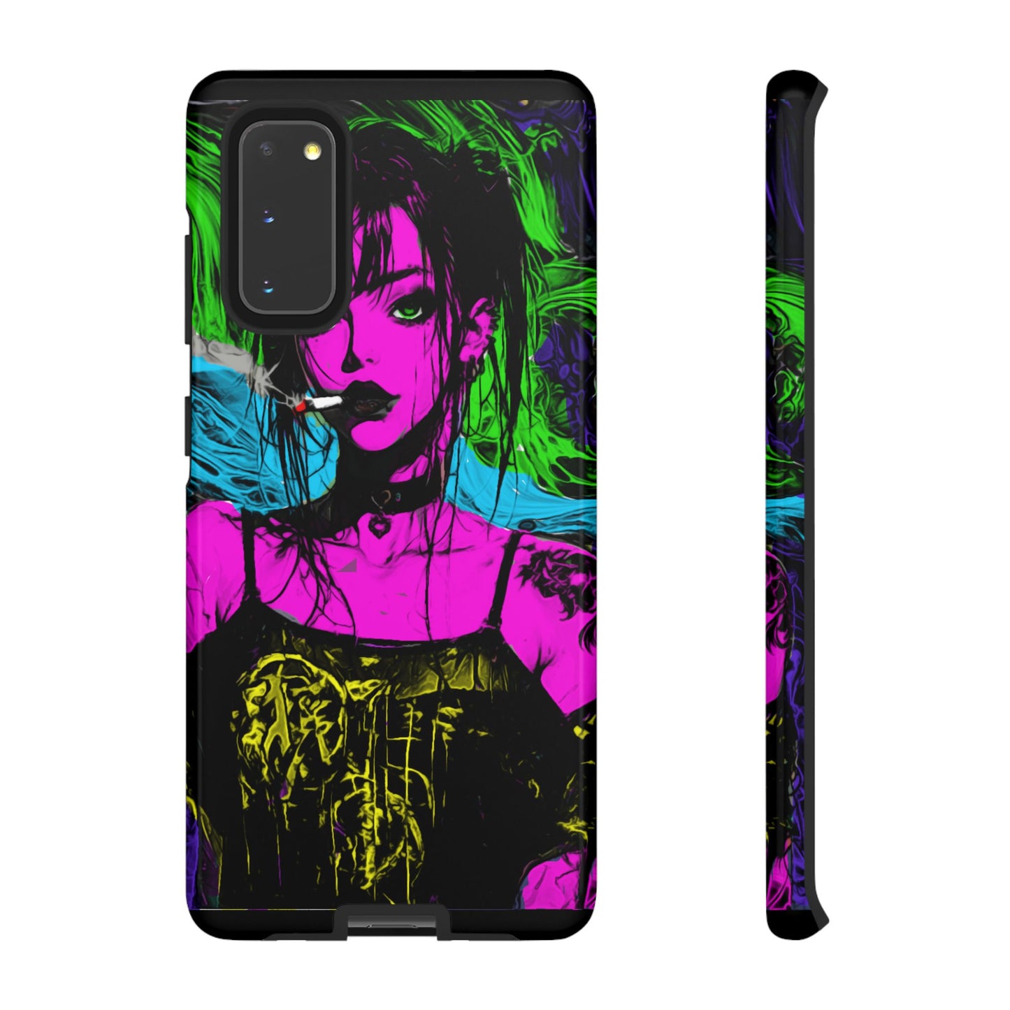 Smoking Girl Tough Phone Case