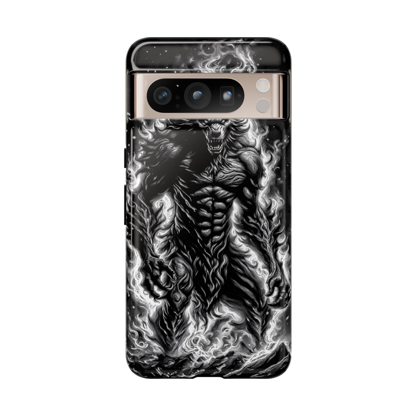 Wolf On Fire Tough Phone Case