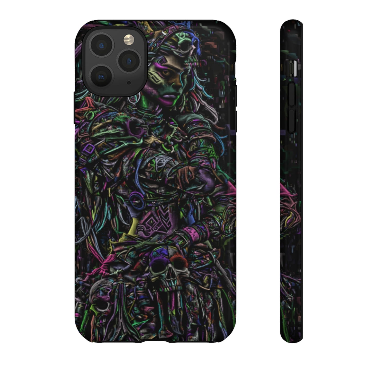 Girl With Skulls Tough Phone Case