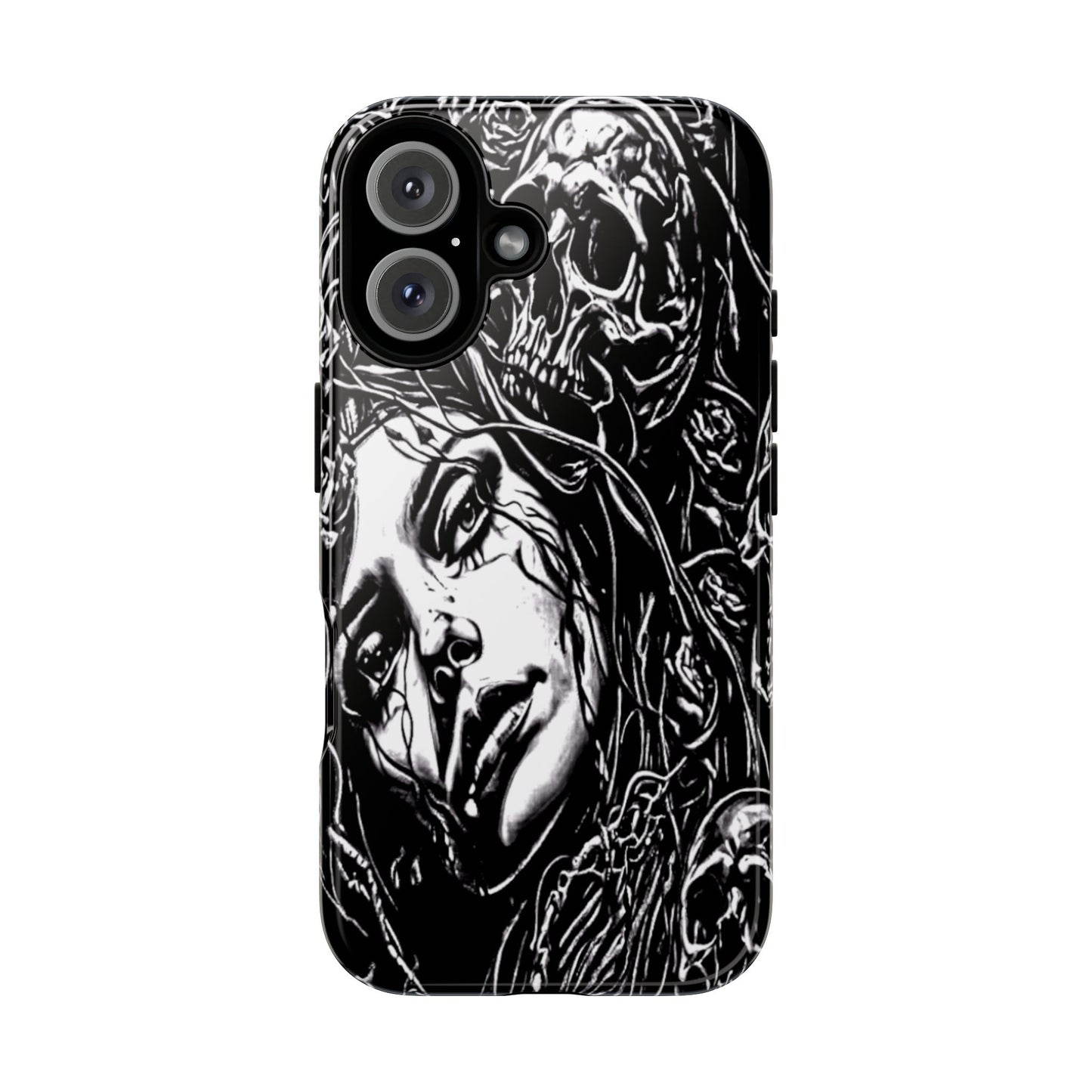 Woman And Roses Tough Phone Case