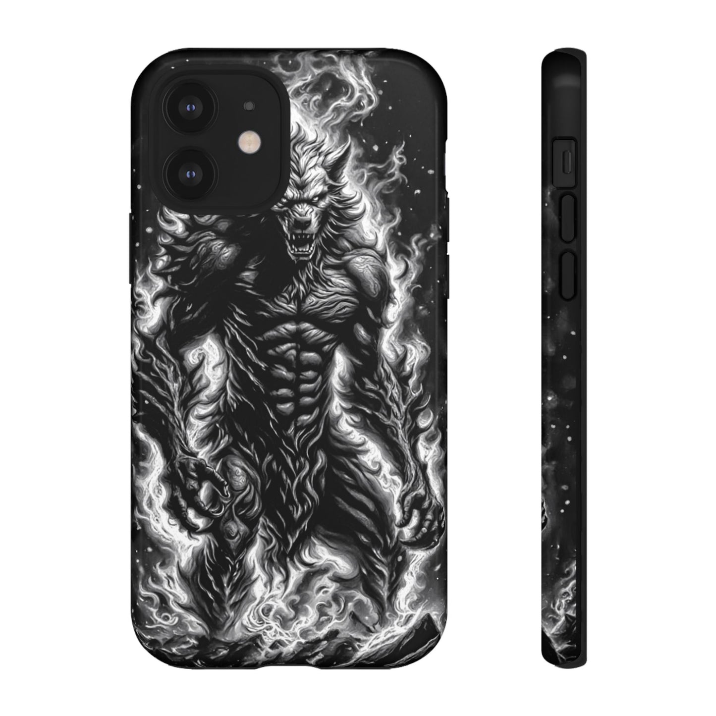 Wolf On Fire Tough Phone Case