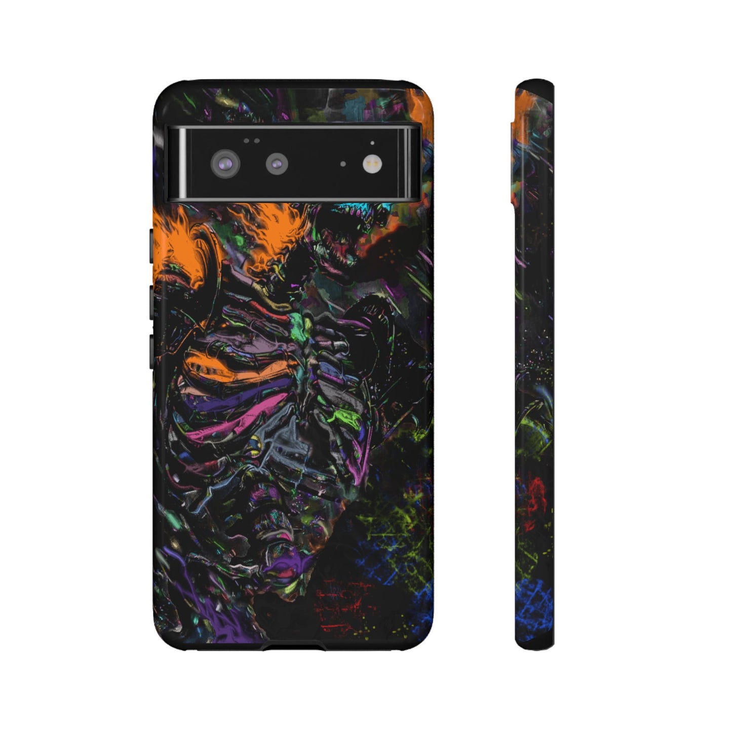 Flaming Skeleton Tough Phone Case