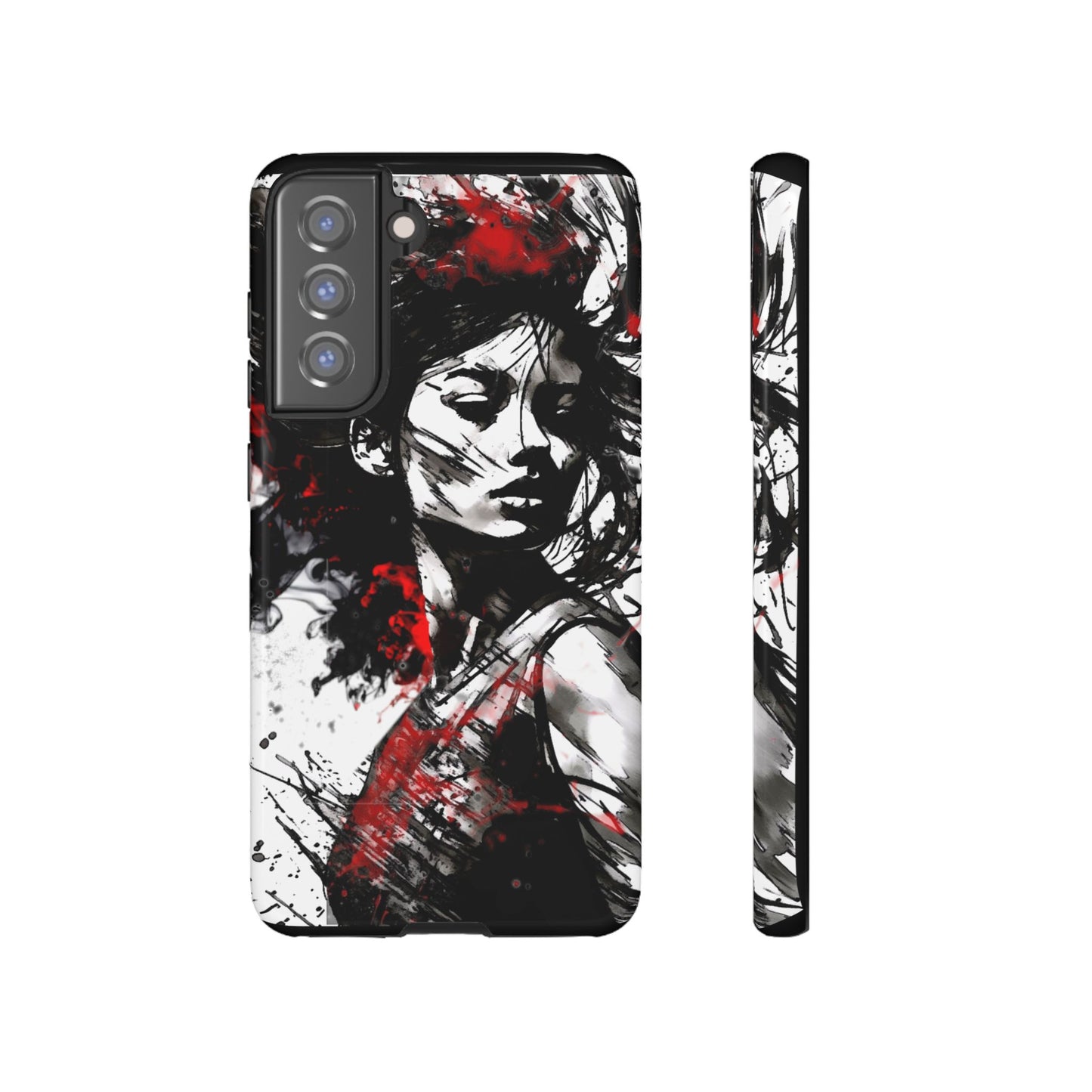 Paint Splatter Girl Tough Phone Case