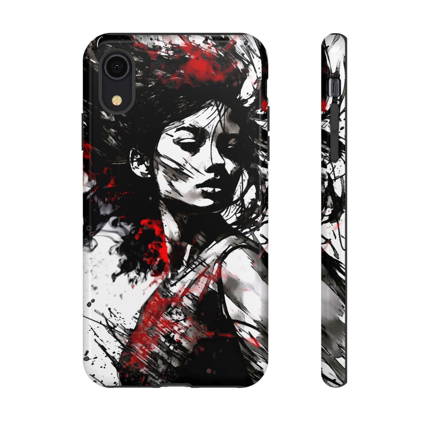 Paint Splatter Girl Tough Phone Case