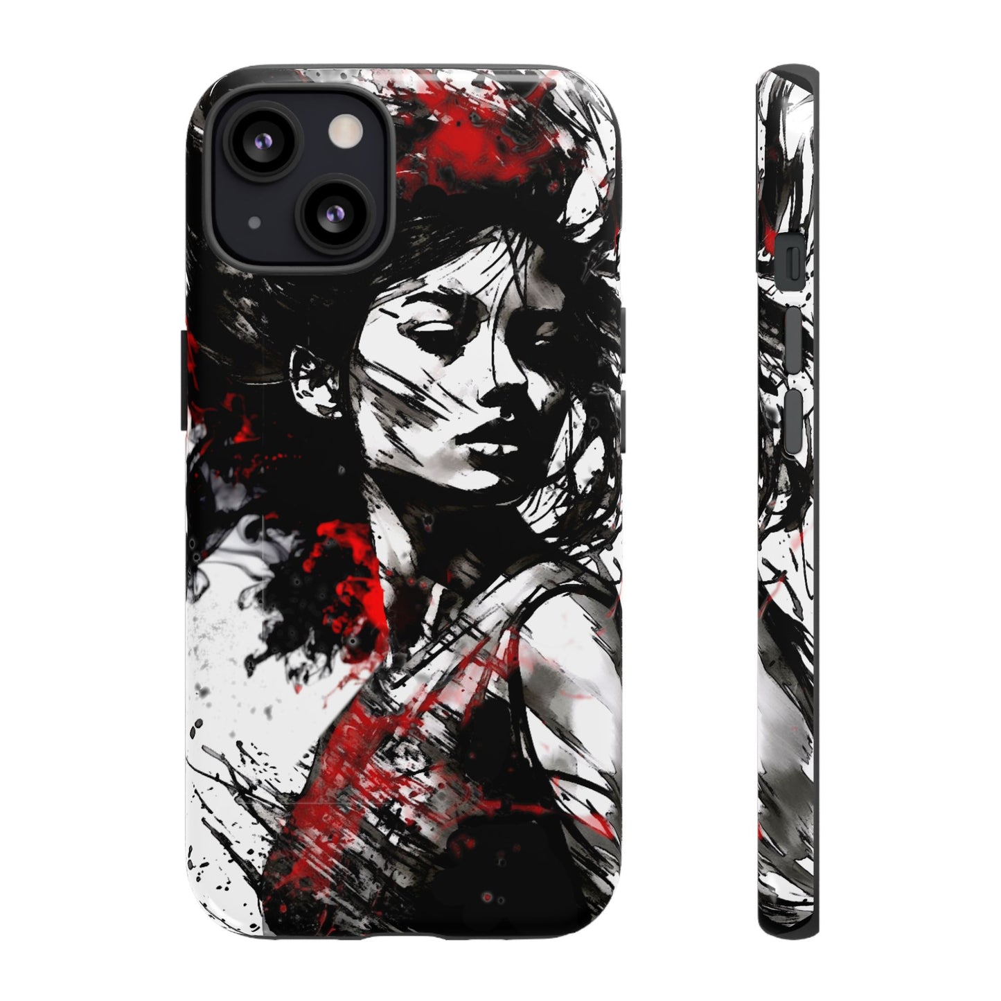 Paint Splatter Girl Tough Phone Case