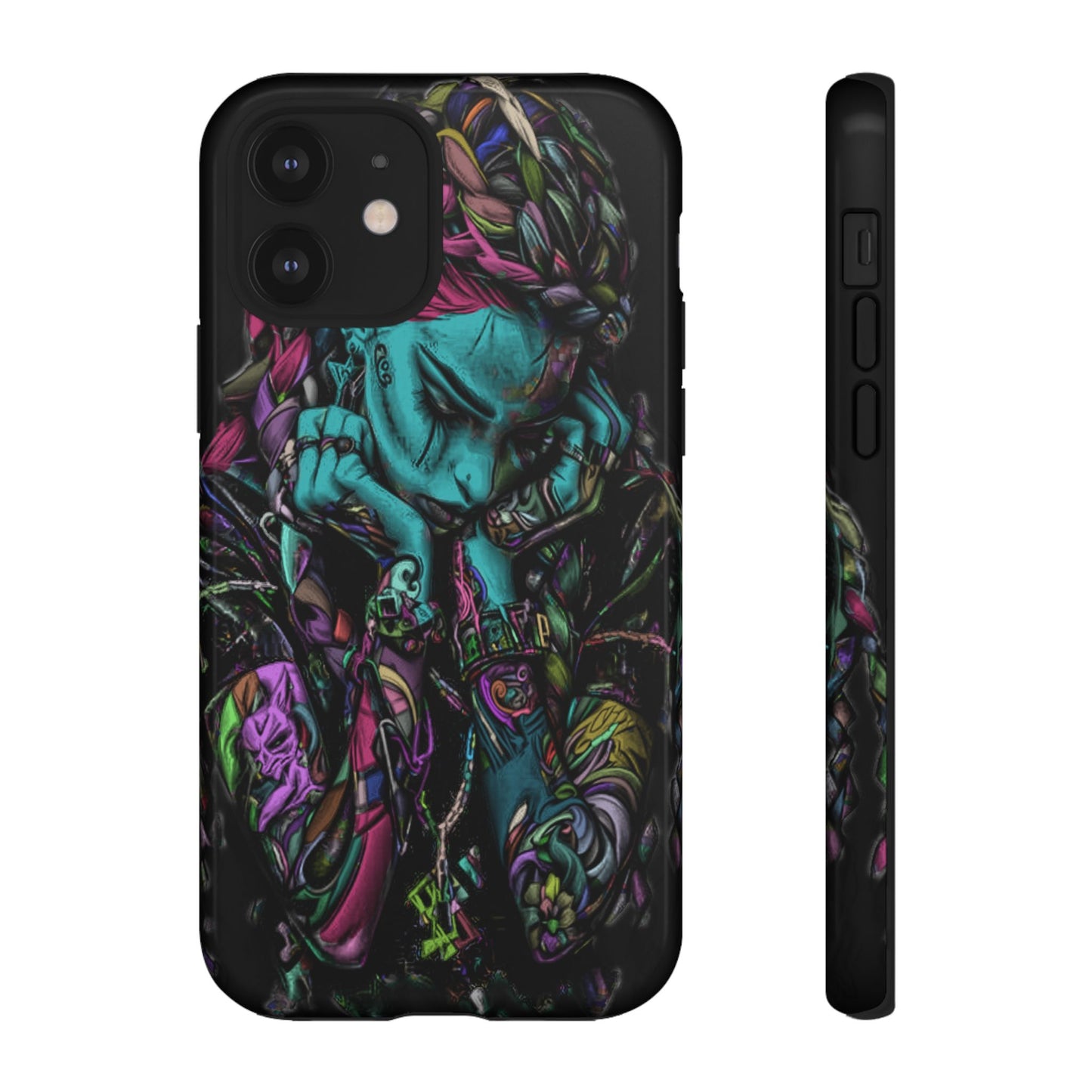 Girl With Braides Tough Phone Case