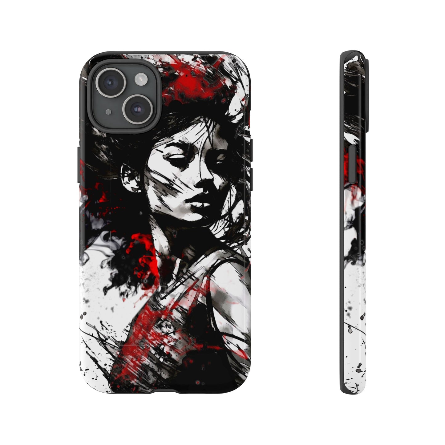 Paint Splatter Girl Tough Phone Case