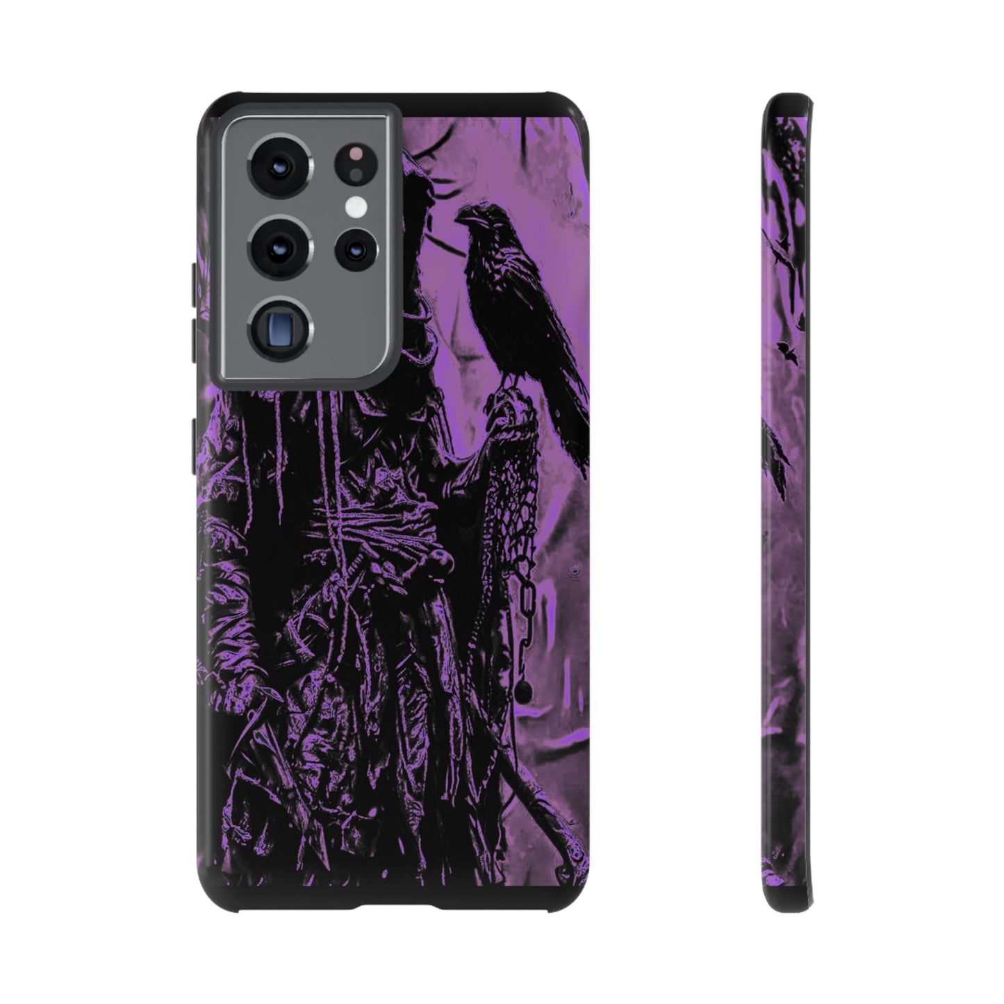 Hooded Figure With Raven Tough Phone Case